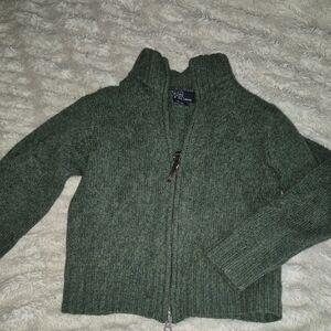 Polo Lambs Wool Kids Sweater by Ralph Lauren Forest Green